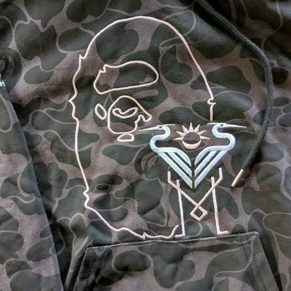NWT: BAPE (BATHING APE®) X Inter Miami CF Camo Pullover Hoodie Black - Size M - Picture 8 of 10